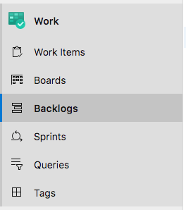 Select the backlog view